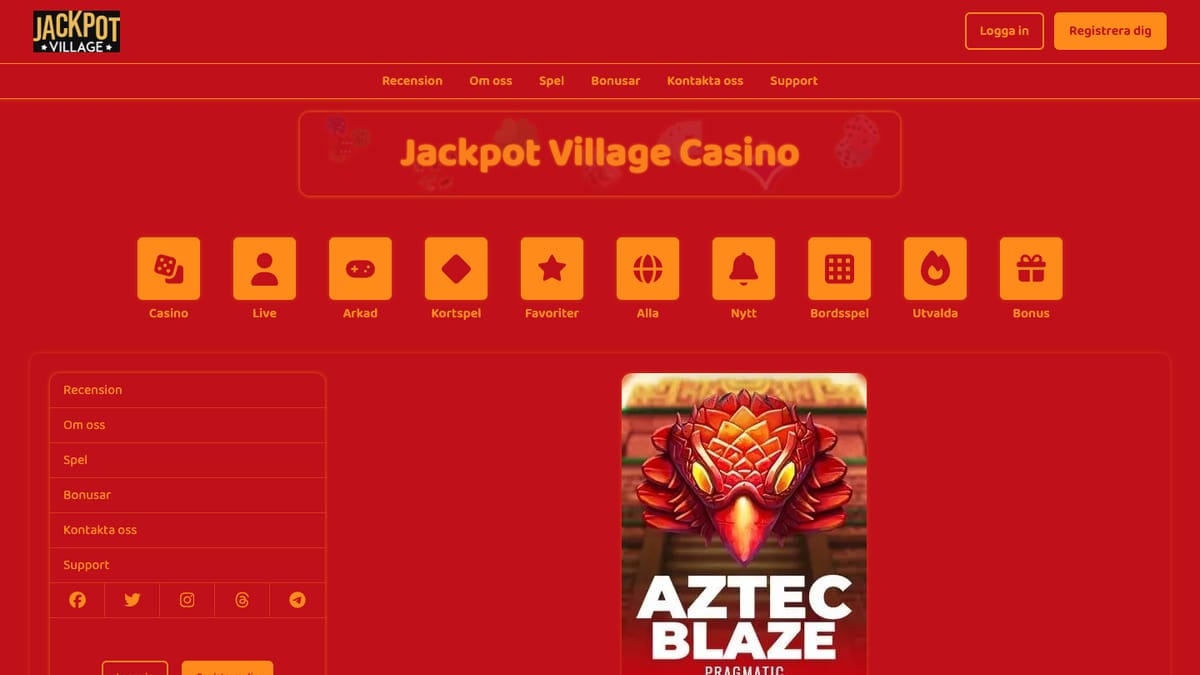 Jackpot Village etusivu